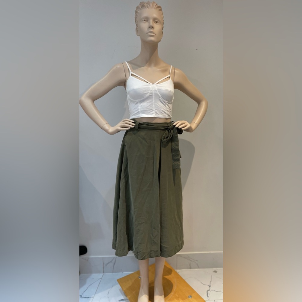 BANANA REPUBLIC | Tie-waist pocket Midi Skirt with belt Size 4